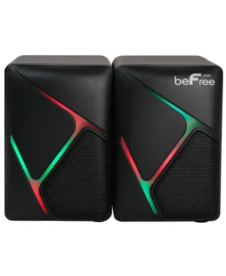 beFree Sound Dual Compact Led Gaming Speakers