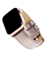 WITHit Metallic Genuine Leather Band designed for Apple Watch 42mm (Series 10) & 38/40/41mm