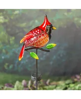 Evergreen Garden Outdoor Decor Solar Garden Stake, Cardinal For Homes Gardens Yards Lawn and Patio