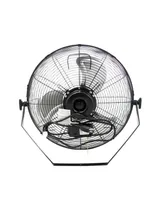 Vie Air Dual Function 18 Inch Wall Mountable Tilting Fan with 3 Speed Motor in Black