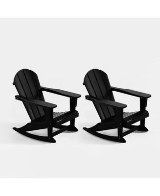WestinTrends Outdoor Patio Porch Rocking Adirondack Chair (Set of 2)