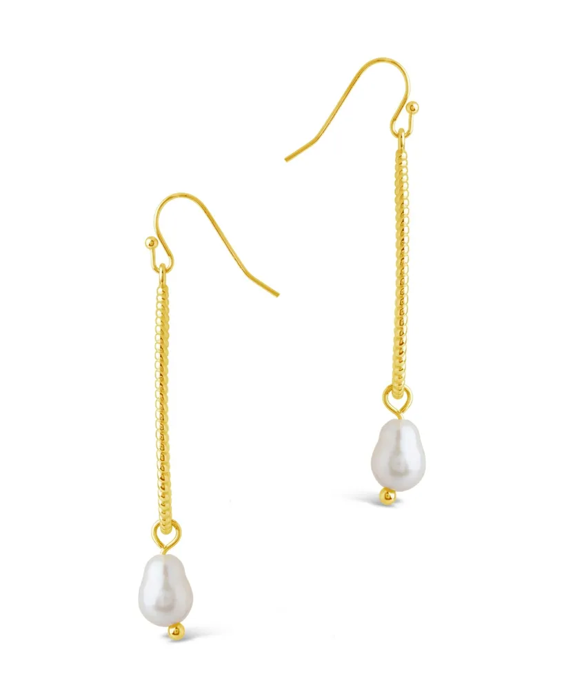 Sterling Forever Elyse Dangle Cultured Freshwater Pearl Earrings