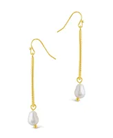 Sterling Forever Elyse Dangle Cultured Freshwater Pearl Earrings