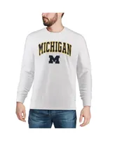 Colosseum Men's Michigan Wolverines Arch & Logo Crew Neck Sweatshirt