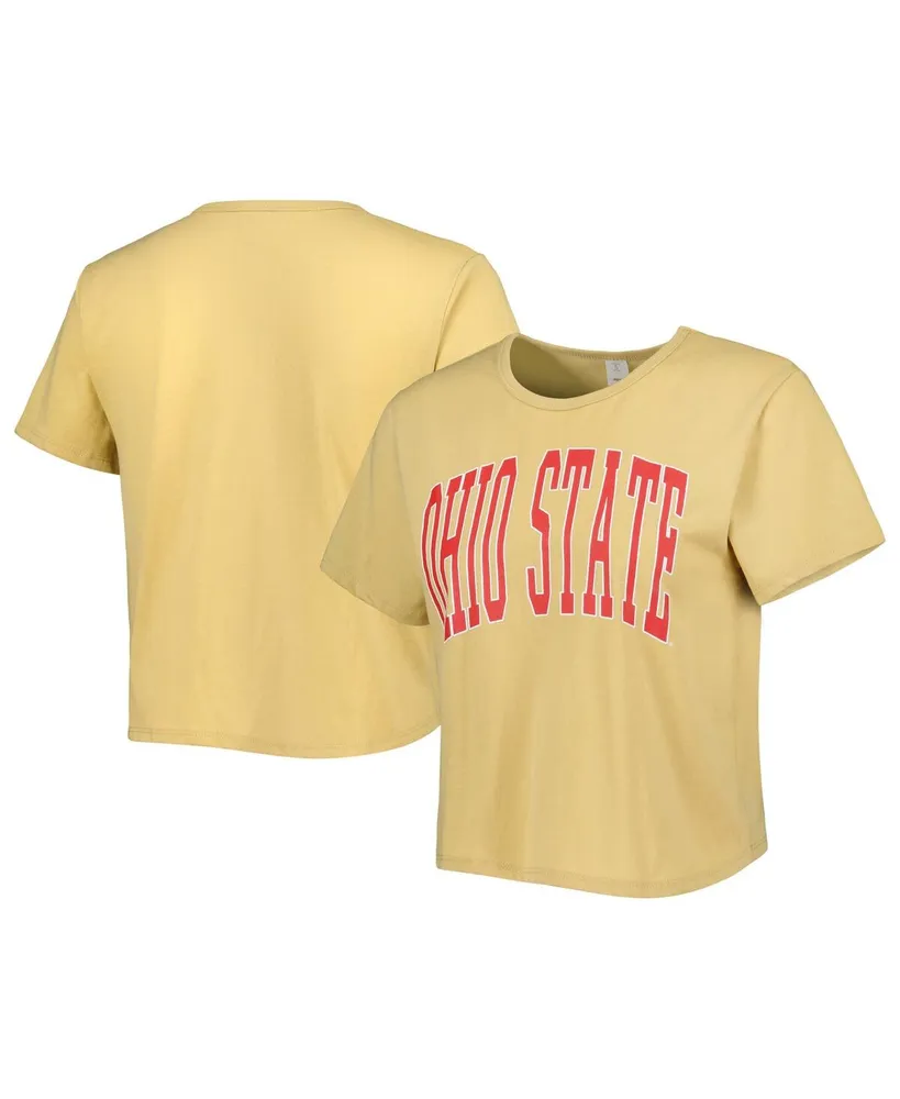 Women's ZooZatz Yellow Ohio State Buckeyes Core Fashion Cropped T-shirt