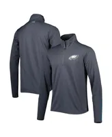 Men's Msx by Michael Strahan Charcoal Philadelphia Eagles Half-Zip Hoodie