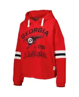 Women's Pressbox Red Georgia Bulldogs Super Pennant Pullover Hoodie