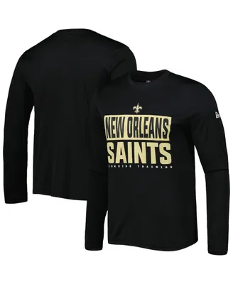 Men's New Era Black New Orleans Saints Combine Authentic Offsides Long Sleeve T-shirt