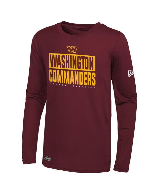 Men's New Era Burgundy Washington Commanders Combine Authentic Offsides Long Sleeve T-shirt