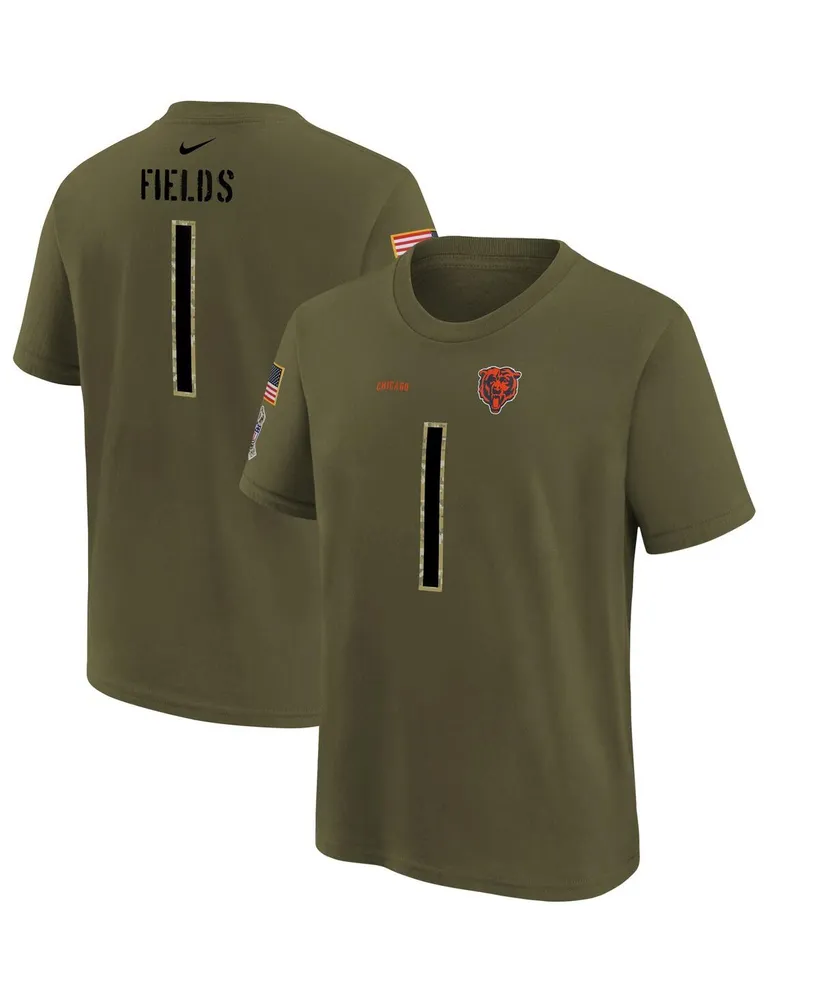 Justin Fields Chicago Bears Nike Player Name & Number T-Shirt - Orange