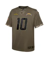 Big Boys Nike Justin Herbert Olive Los Angeles Chargers 2022 Salute To Service Player Limited Jersey