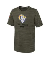 Big Boys Nike Olive Los Angeles Rams 2022 Salute To Service Velocity T-shirt