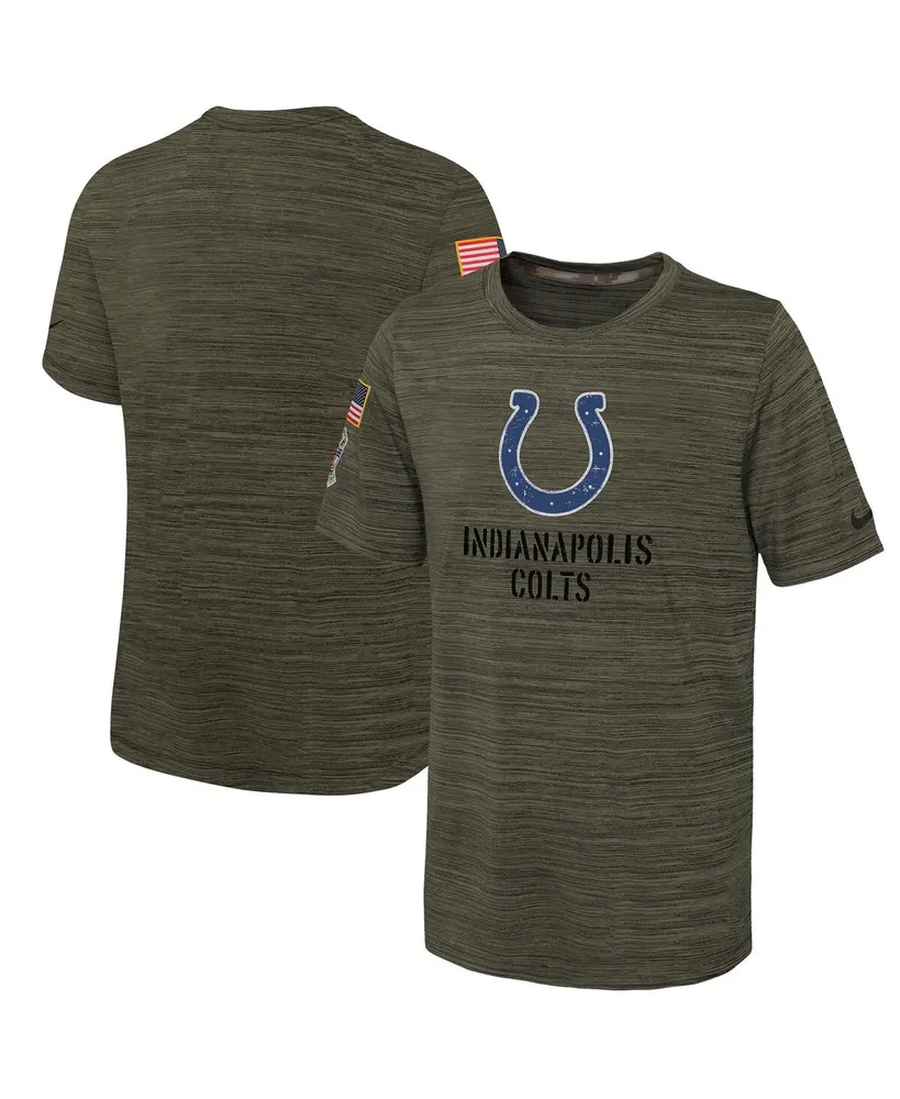 Nike Youth Boys Nike Olive Indianapolis Colts 2022 Salute To Service  Velocity T-shirt