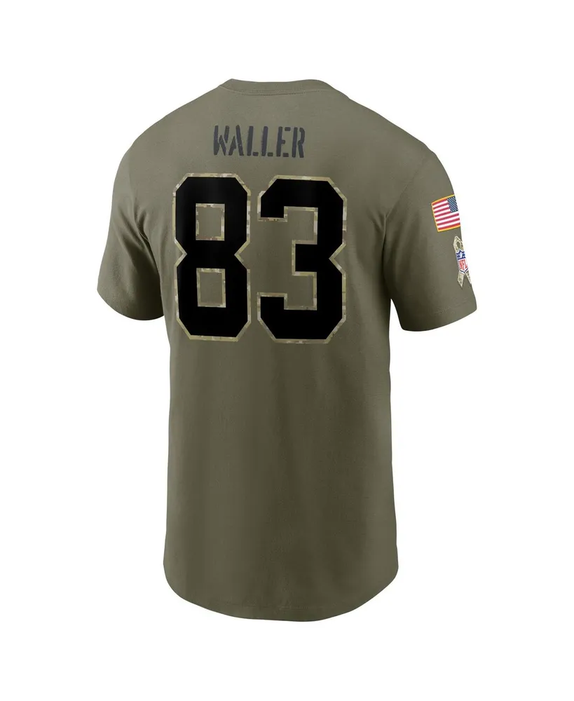 Men's Nike Darren Waller Olive Las Vegas Raiders 2022 Salute To Service Name and Number T-shirt