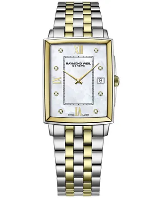 Raymond Weil Women's Swiss Toccata Diamond (1/20 ct. t.w.) Two-Tone Stainless Steel Bracelet Watch 37x30mm