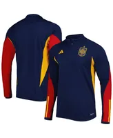 Men's adidas Navy Spain National Team Team Training Aeroready Quarter-Zip Top