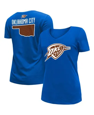 Women's New Era Blue Oklahoma City Thunder 2022/23 City Edition V-Neck T-shirt