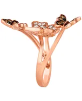 Le Vian Diamond Butterfly Statement Ring (1/2 ct. t.w.) 14k Rose Gold