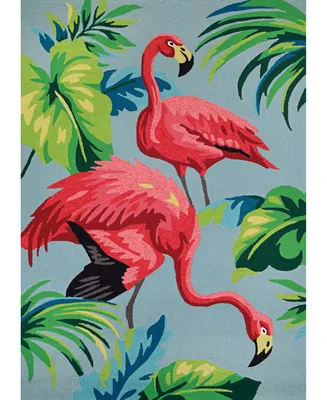 Couristan Covington Flamingos 5'6" x 8' Area Rug