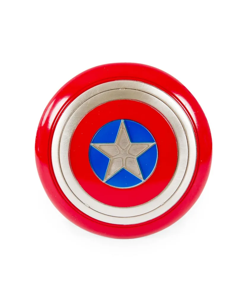 Marvel Studios Captain America 4-Inch Shield Prop Replica | Action Figure Statue, Desk Toy Accessories, Home Office Decor | The Avengers Infinity Saga