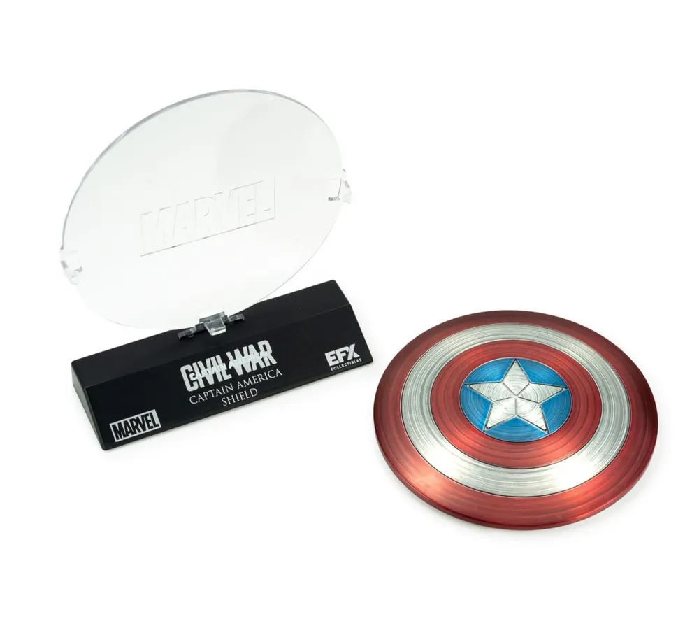 Marvel Civil War Collectibles Captain America Die Cast Shield Replica, 1:6 Scale Replica (4 inches)