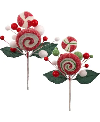 Floral Home 2-Pack Rustic 2.5" Pine Cone Picks - Christmas Holiday Decor & Crafts