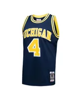 Men's Mitchell & Ness Chris Webber Navy Michigan Wolverines Player Swingman Jersey