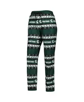 Women's Foco Green Michigan State Spartans Ugly Long Sleeve T-shirt and Pajama Pants Sleep Set