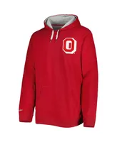 Men's Mitchell & Ness Scarlet Ohio State Buckeyes Classic French Terry Pullover Hoodie