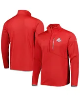 Men's Columbia Scarlet Ohio State Buckeyes Park View Omni-Wick Half-Zip Top