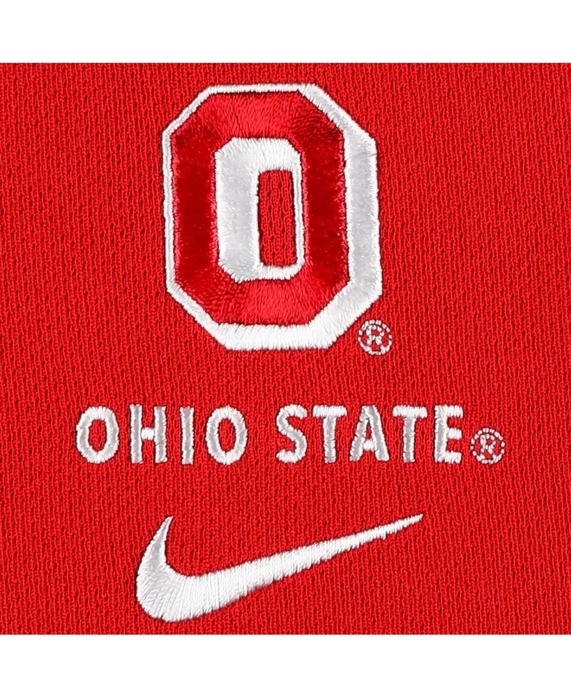 Men's Nike Scarlet Ohio State Buckeyes Uv Performance Polo Shirt