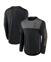 Men's Fanatics Black, Gray Lafc Striker Long Sleeve T-shirt