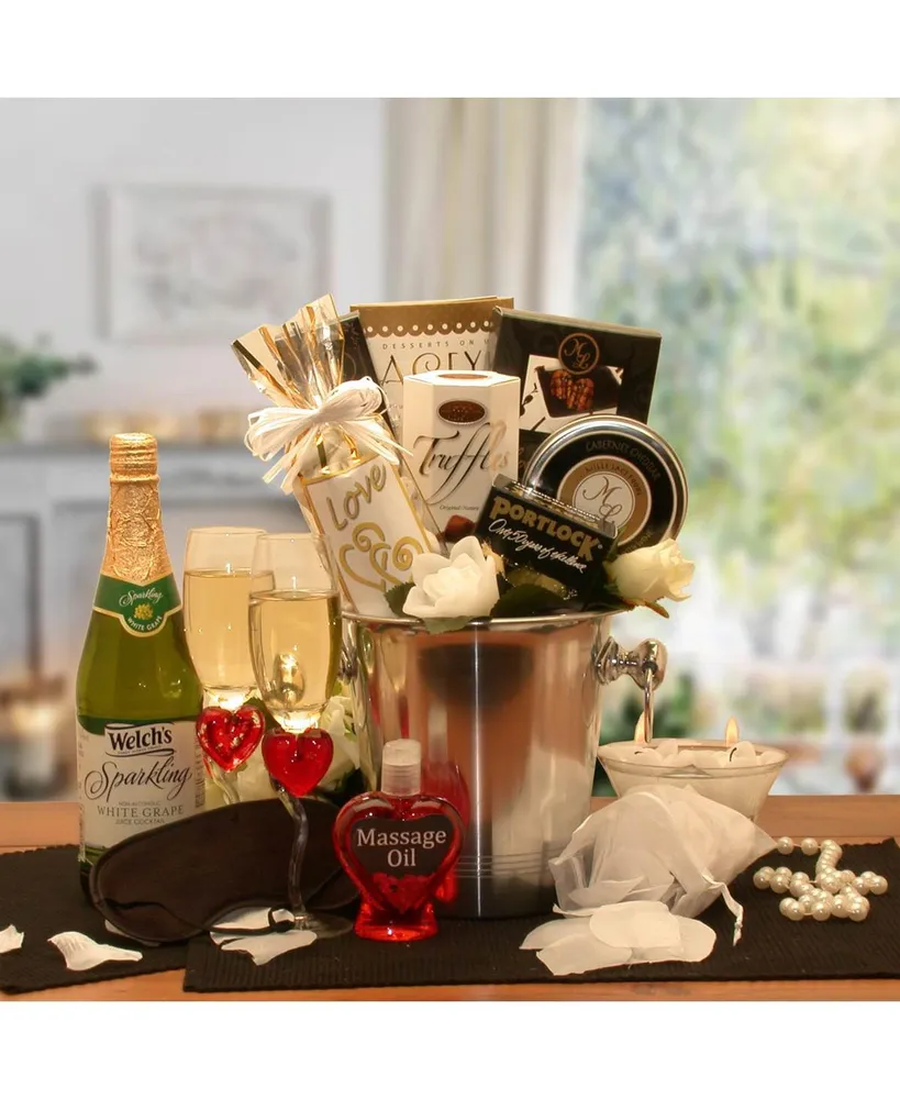 Gbds Deluxe Romantic Evening For Two Gift Basket - Wedding Gift Basket - honeymoon gift set