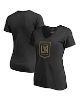 Women's Fanatics Black Lafc Logo Primary V-Neck T-shirt