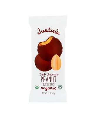 Justin's Nut Butter Organic Peanut Butter Cups - Milk Chocolate - Case of 12