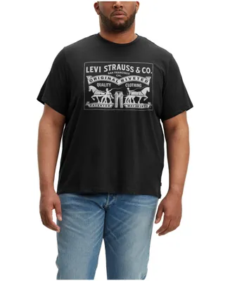 Levi's Big and Tall 2-Horse Graphic Regular Fit Crewneck T-Shirt