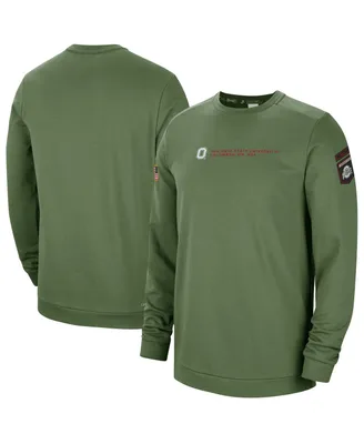 Men's Nike Olive Ohio State Buckeyes Military-Inspired Pullover Sweatshirt