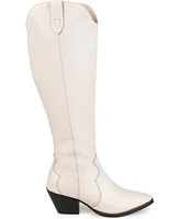 Journee Signature Women's Pryse Western Knee High Boots