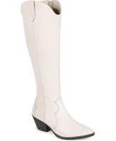 Journee Signature Women's Pryse Western Knee High Boots