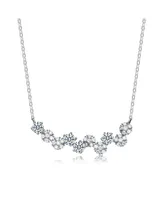 Sterling Silver Cubic Zirconia Garland Necklace