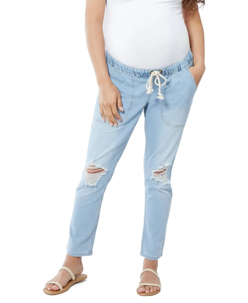 Women's Maternity Drawstring Boyfriend Jean