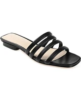 Journee Signature Women's Cendi Strappy Band Flat Sandals