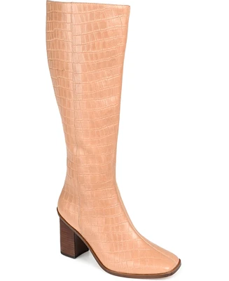 Journee Signature Women's Tamori Stacked Heel Knee High Boots