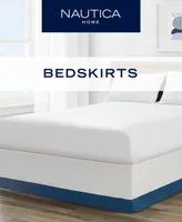 Closeout! Nautica Colorblock Tailored Bed Skirt