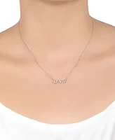 Gianni Berini 2-Pair Cubic Zirconia Amor Frontal Necklace (11/50 ct. t.w.) Set in Sterling Silver