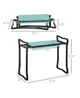 Outsunny Folding Garden Kneeler Sturdy Gardener Kneeling Pad & Cushion Seat