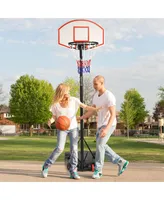 Costway Adjustable Basketball Hoop System Stand Kid Indoor Outdoor Net Goal