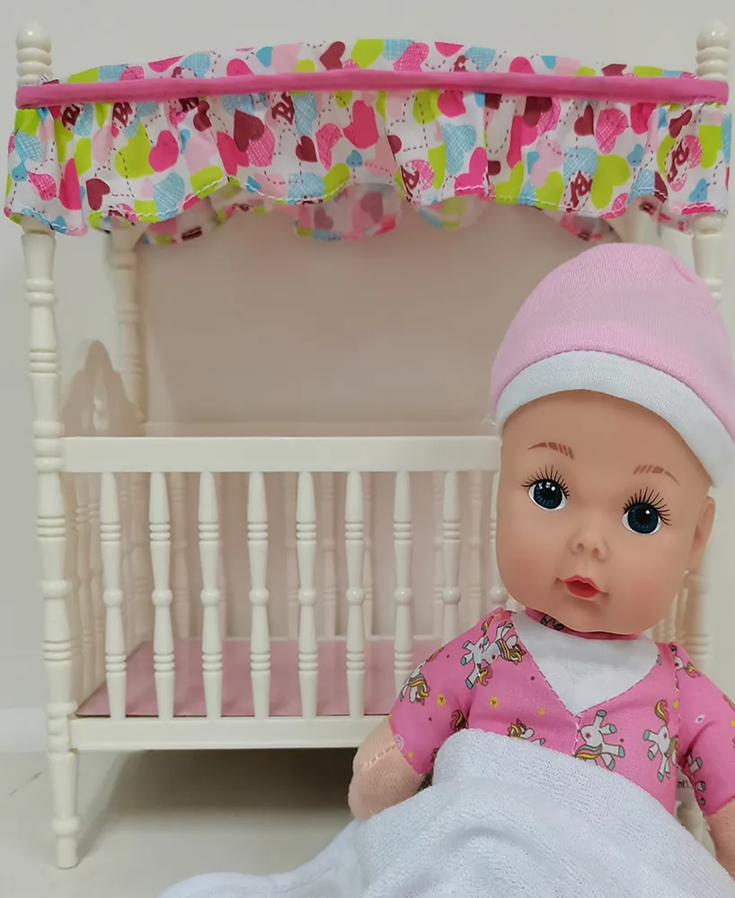 Baby's First by Nemcor Canopy Crib with Toy Doll