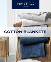 Nautica Chevron Stripe Yarn Dye Cotton Blanket