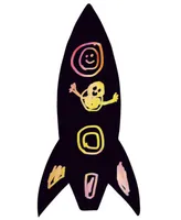 Eeboo Scratch Paper Stickers Space Adventure